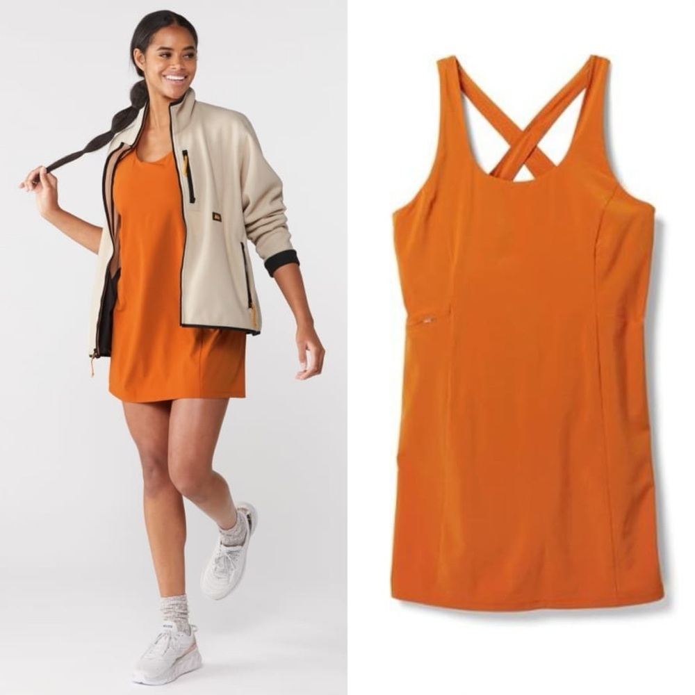 REI Co-op Women’s Active Pursuits Training Dress Sleeveless in Cassia Bark M